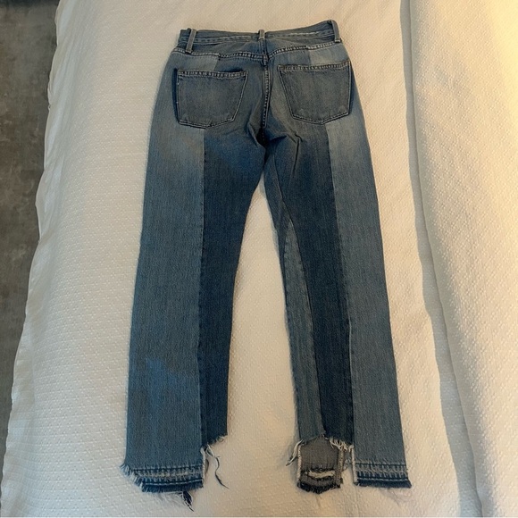 Frame Denim Two-Tone Blue Jeans - Picture 2 of 8